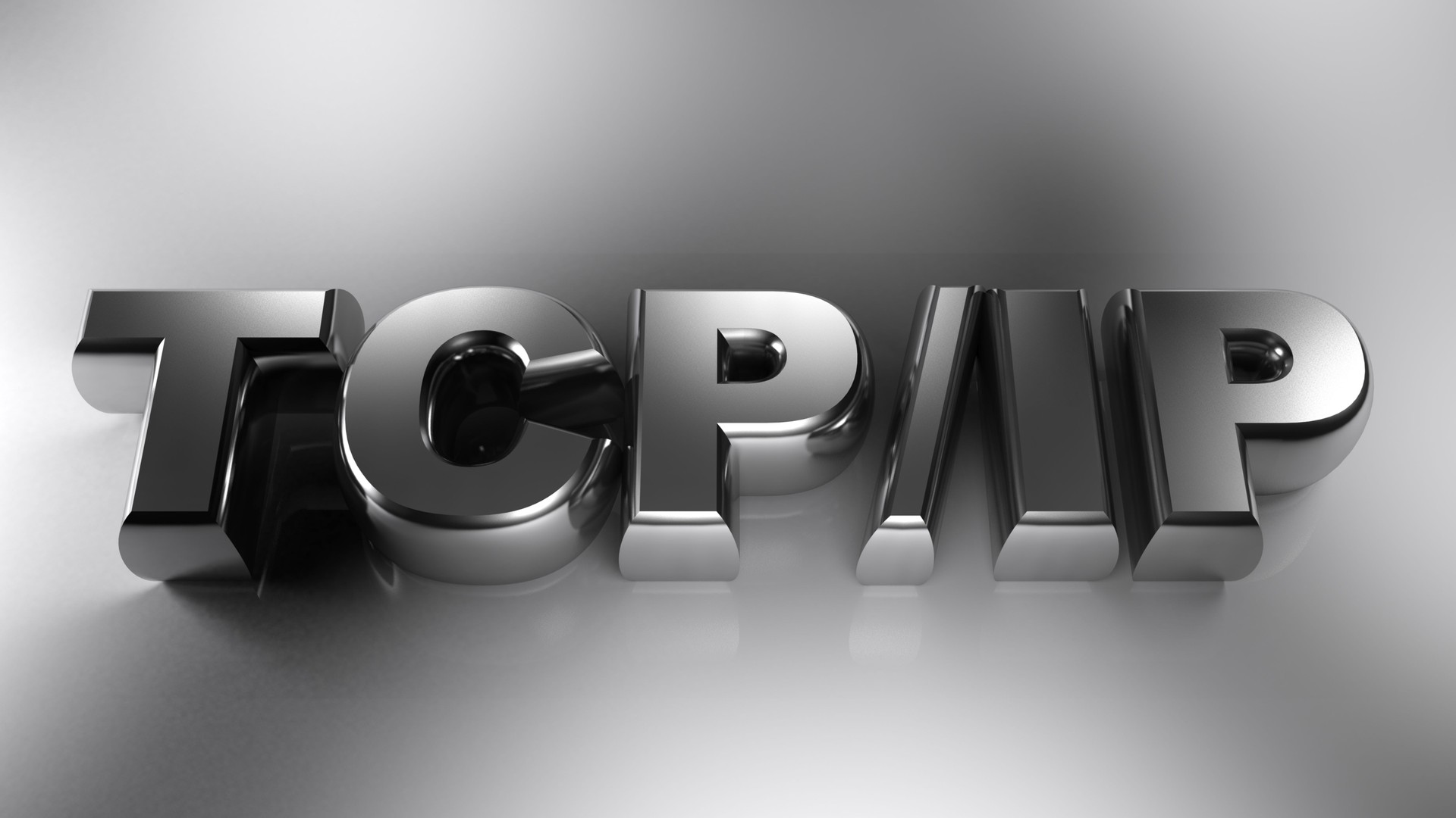 TCP/IP chromed write - 3D rendering
